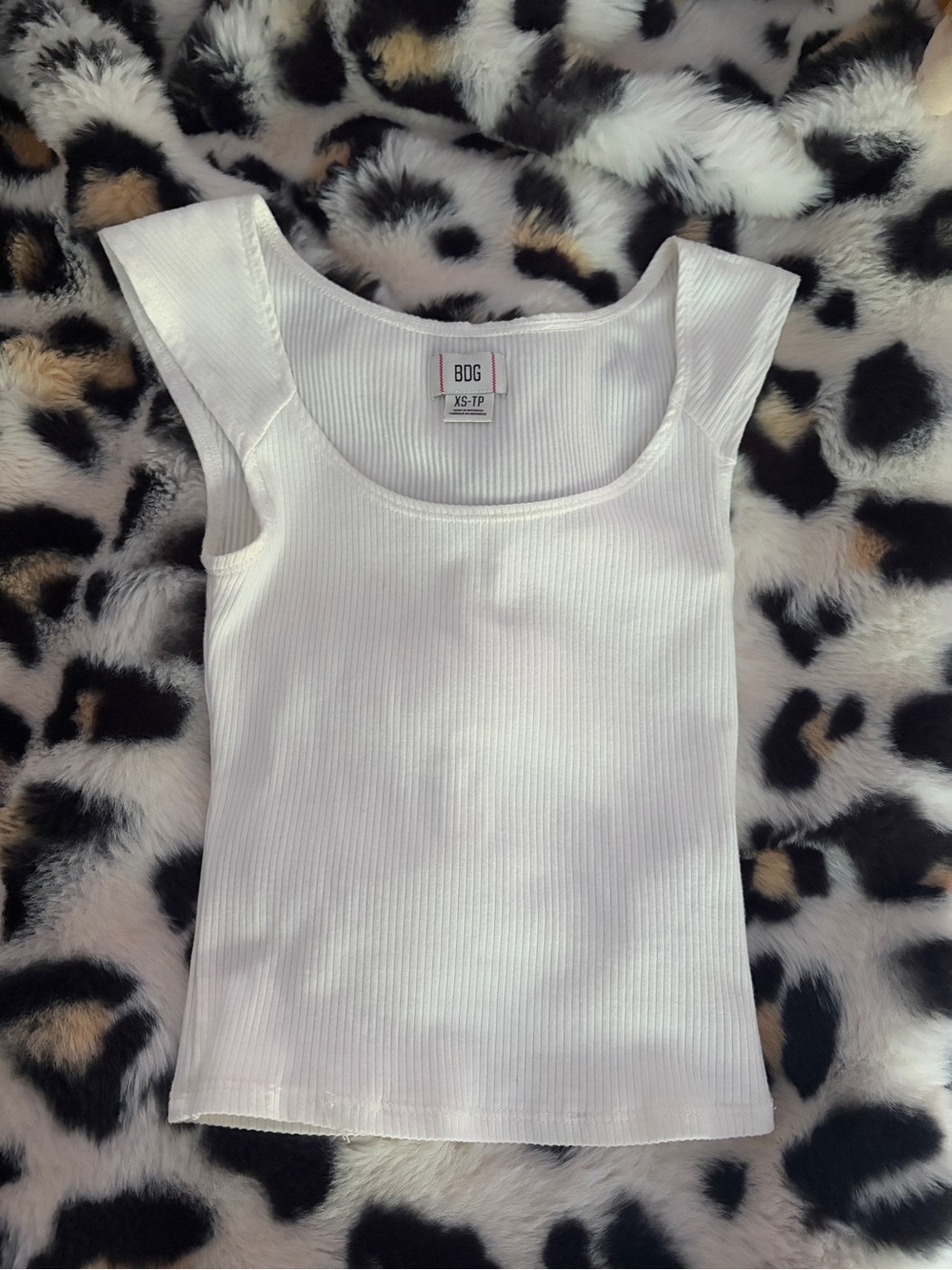 bdg white tank crop top
